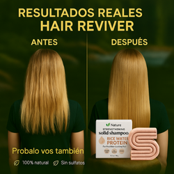 Shampoo Sólido para Crecimiento y Fortalecimiento del Cabello | Proteína de Agua de Arroz