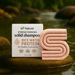 Shampoo Sólido para Crecimiento y Fortalecimiento del Cabello | Proteína de Agua de Arroz