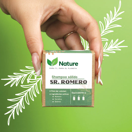 Shampoo Sólido para Brillo y Fortalecimiento del Cabello | Extracto y Esencia Natural de Romero
