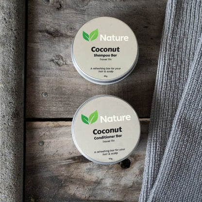 Shampoo y Acondicionador Sólido para Nutrición y Brillo del Cabello I Extracto y Aceite Esencial de Coco