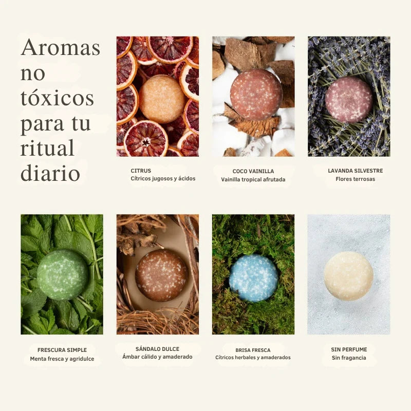 Shampoo y Acondicionador 3 en 1 para Volumen, Crecimiento y Fortalecimiento del Cabello | Complete Hair Care System NATURE